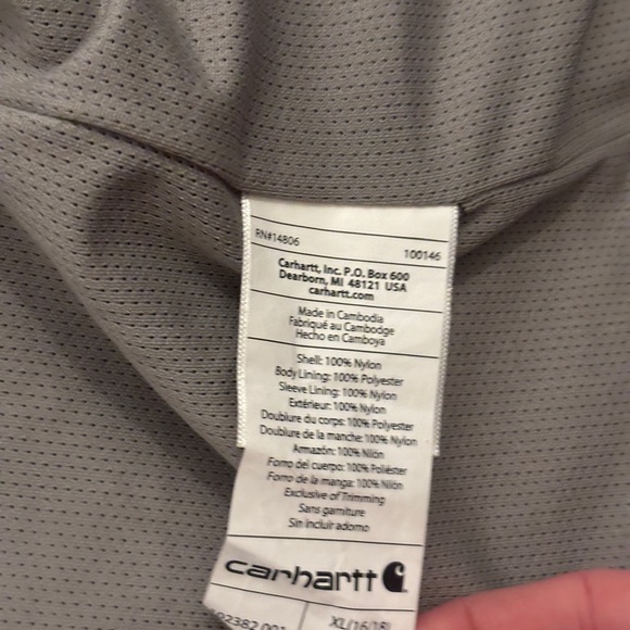 Carhartt Rockford Rain Defender Jacket | Black (Youth XL fits Adult XS/S) - Picture 10 of 15